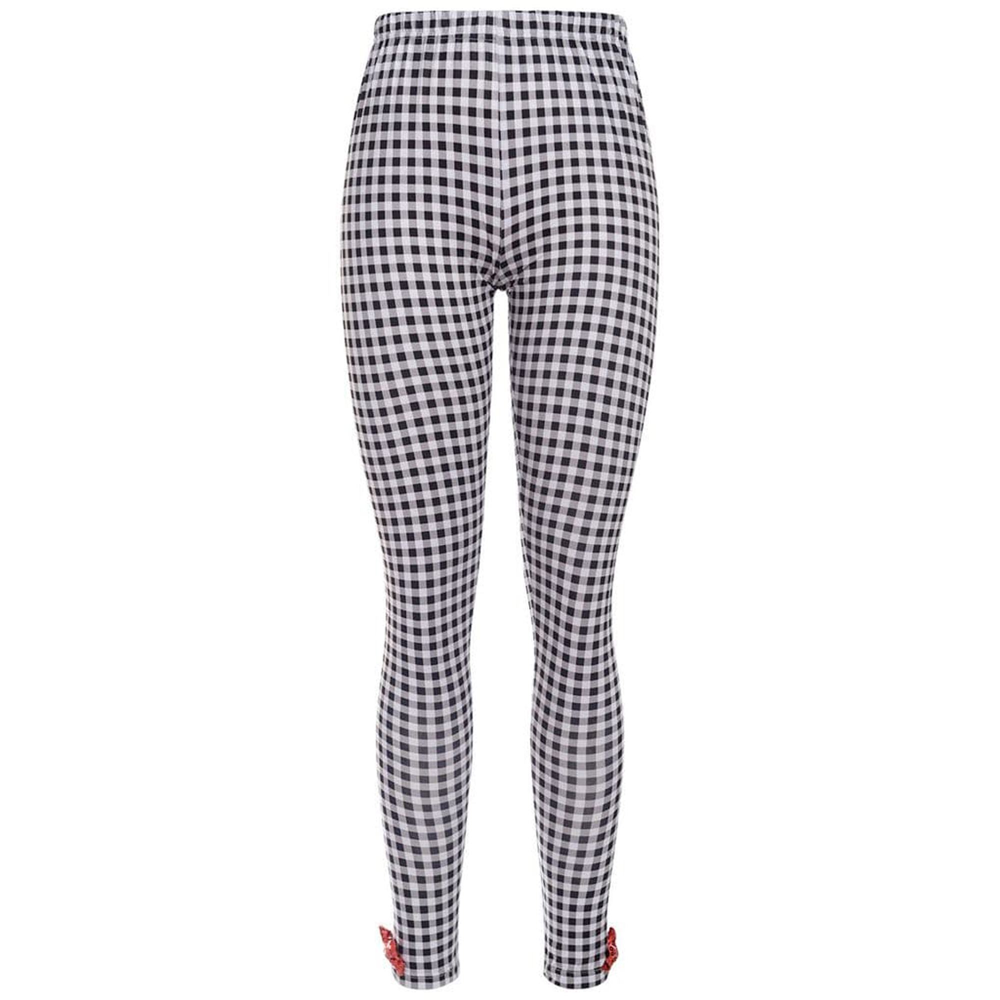 Black & White Check Red Riding Hood Costume Leggings